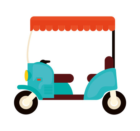 tuk tuk thailand transportのイラスト素材