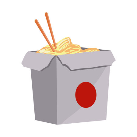 noodle box designのイラスト素材