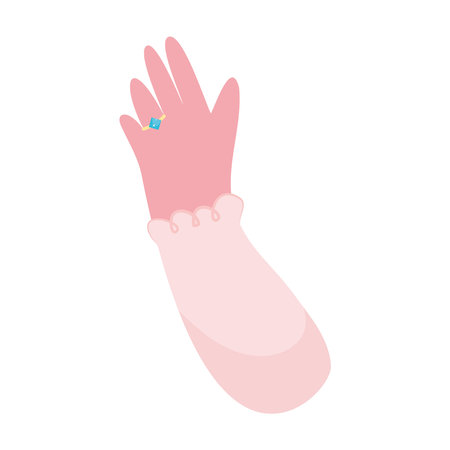 hand with wedding ringのイラスト素材