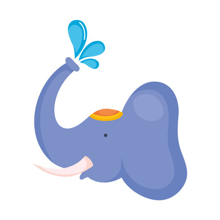 head elephant playingのイラスト素材