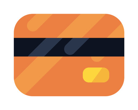 flat orange credit cardのイラスト素材