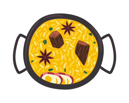 biryani dish designのイラスト素材
