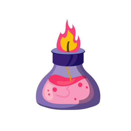 glass candle designのイラスト素材