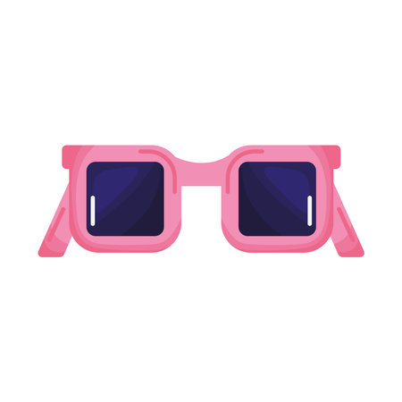 pink summer sunglasses accessoryのイラスト素材