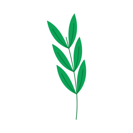 branch with green leafsのイラスト素材