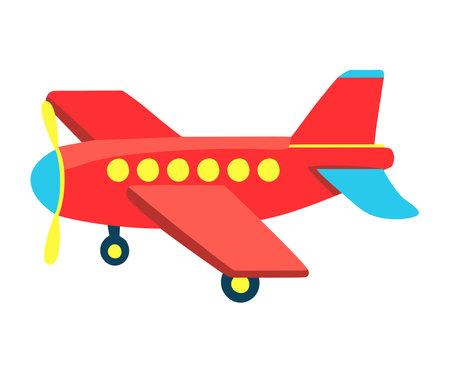 red airplane toyのイラスト素材
