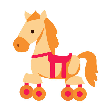 horse toy with wheelsのイラスト素材