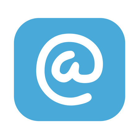 flat at sign buttonのイラスト素材