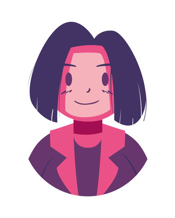 flat woman pictureのイラスト素材