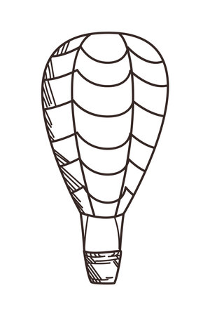 flat hot air balloon iconのイラスト素材