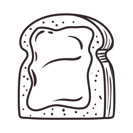 flat toast designのイラスト素材