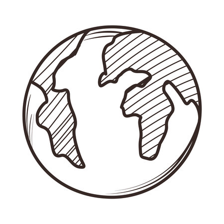 earth globe designのイラスト素材