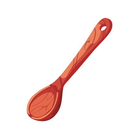 wooden spoon designのイラスト素材