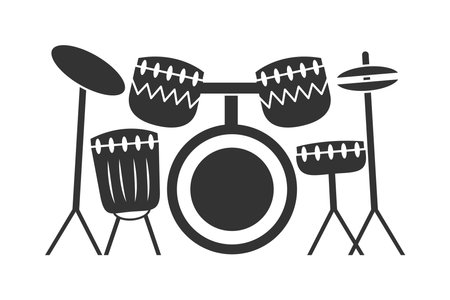drums instrument musicalのイラスト素材