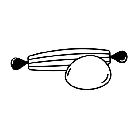 bread dough with rollのイラスト素材