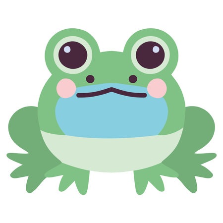 cute frog amphibianのイラスト素材