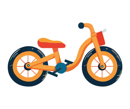 little yellow bicycleのイラスト素材