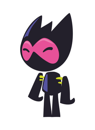 flat colored robotのイラスト素材