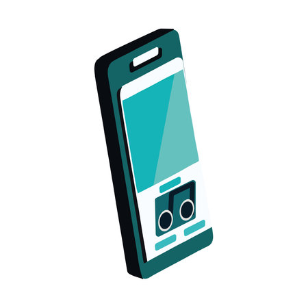 blue mp3 designのイラスト素材