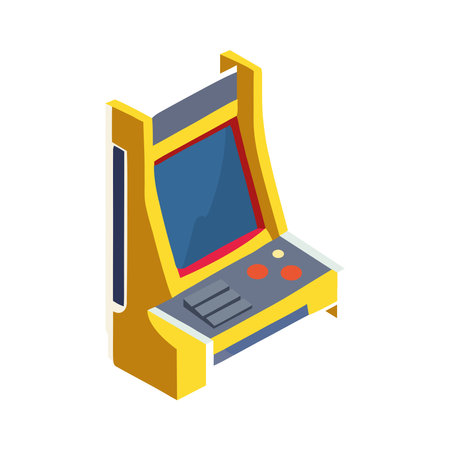 colored arcade machineのイラスト素材