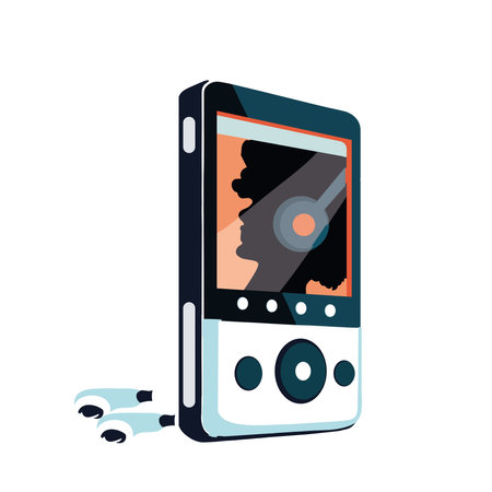 white mp3 designのイラスト素材