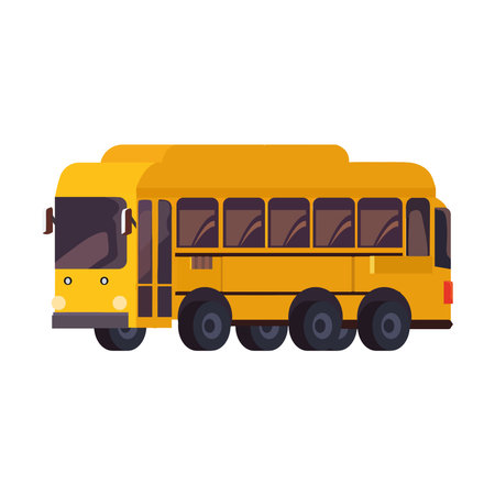 colored bus designのイラスト素材