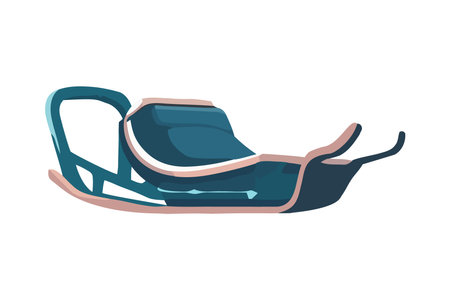 gray snow sled sport equipmentのイラスト素材