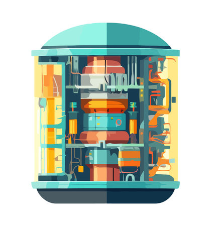 cilinder machine technologicのイラスト素材