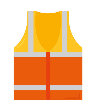 yellow construction vest uniformのイラスト素材