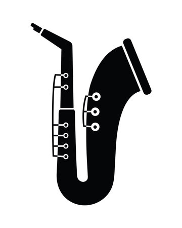 saxophone instrument with mouthpieceのイラスト素材