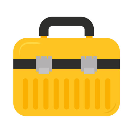 yellow toolbox handle equipmentのイラスト素材