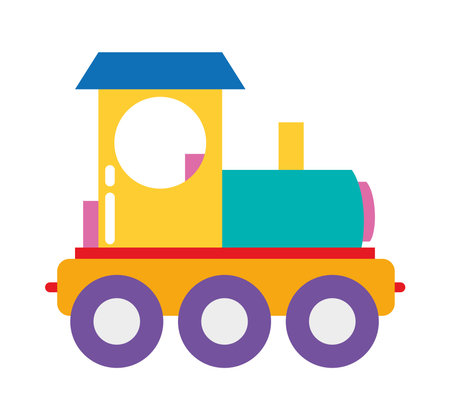 cute little train toyのイラスト素材