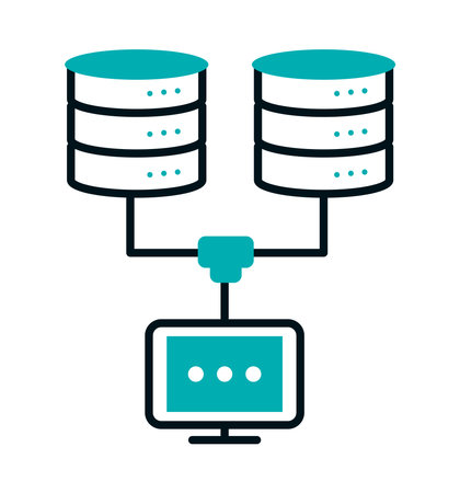 Technology network data serviceのイラスト素材