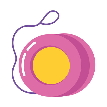 pink yoyo child toyのイラスト素材