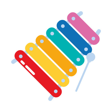 xylophone music instrument iconのイラスト素材