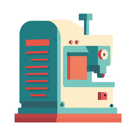 industry machinery equipment and technologyのイラスト素材