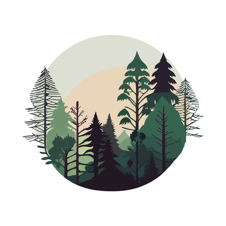 Green leaves and blue sky in natureのイラスト素材