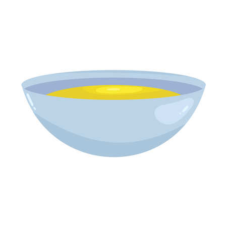 oil in blue crockery, a gourmet delightのイラスト素材