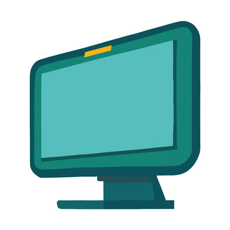 green Modern computer equipmentのイラスト素材