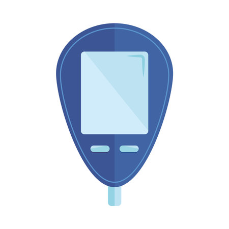 Modern glucometer healthcare symbol isolatedのイラスト素材