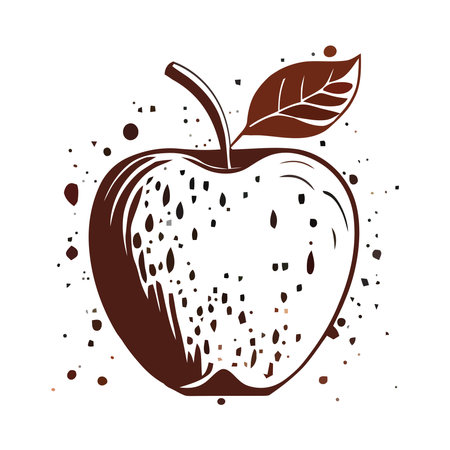 Juicy apple snack, fresh and organic natureのイラスト素材