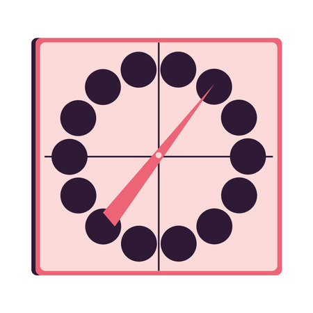flat twister clockのイラスト素材