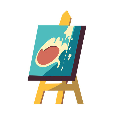 Modern vector illustration of an artists workspaceのイラスト素材