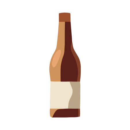 Alcohol symbol on wine bottle label designのイラスト素材
