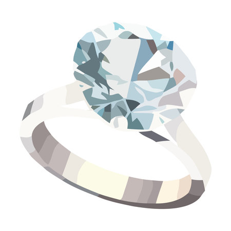 Shiny gemstone jewelry symbolizes love and wealthのイラスト素材