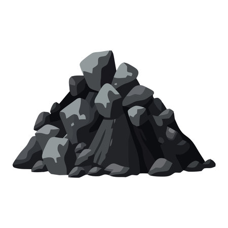 Abstract mining industry charcoal iconのイラスト素材