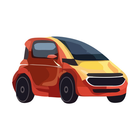 Modern sports car driving fast on highwayのイラスト素材