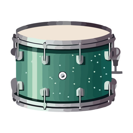 Drummer playing percussion instrument with creative rhythmのイラスト素材