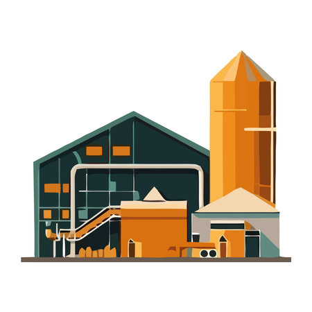 Modern vector icon symbolizes construction industry developmentのイラスト素材