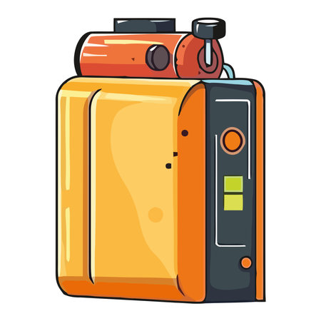 Antique camera bag symbolizes old fashionedのイラスト素材